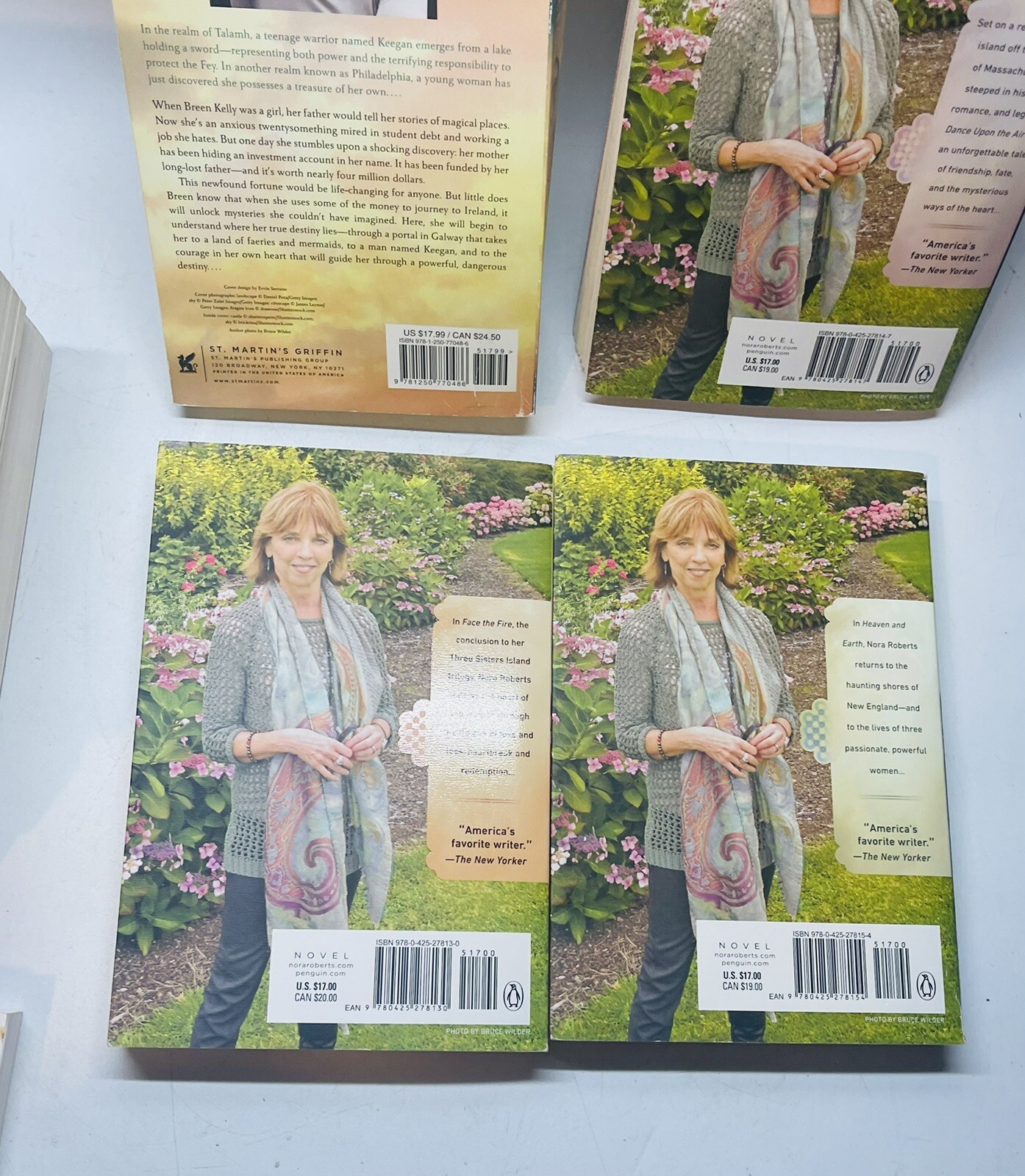 Nora Roberts Book Lot 5 Paperbacks Face The Fire , Heaven And Earth
