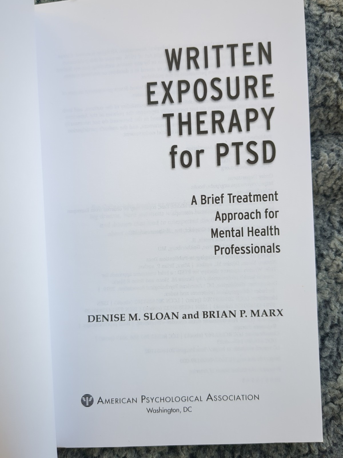 Written Exposure Therapy for PTSD: A …, Brian P. Marx