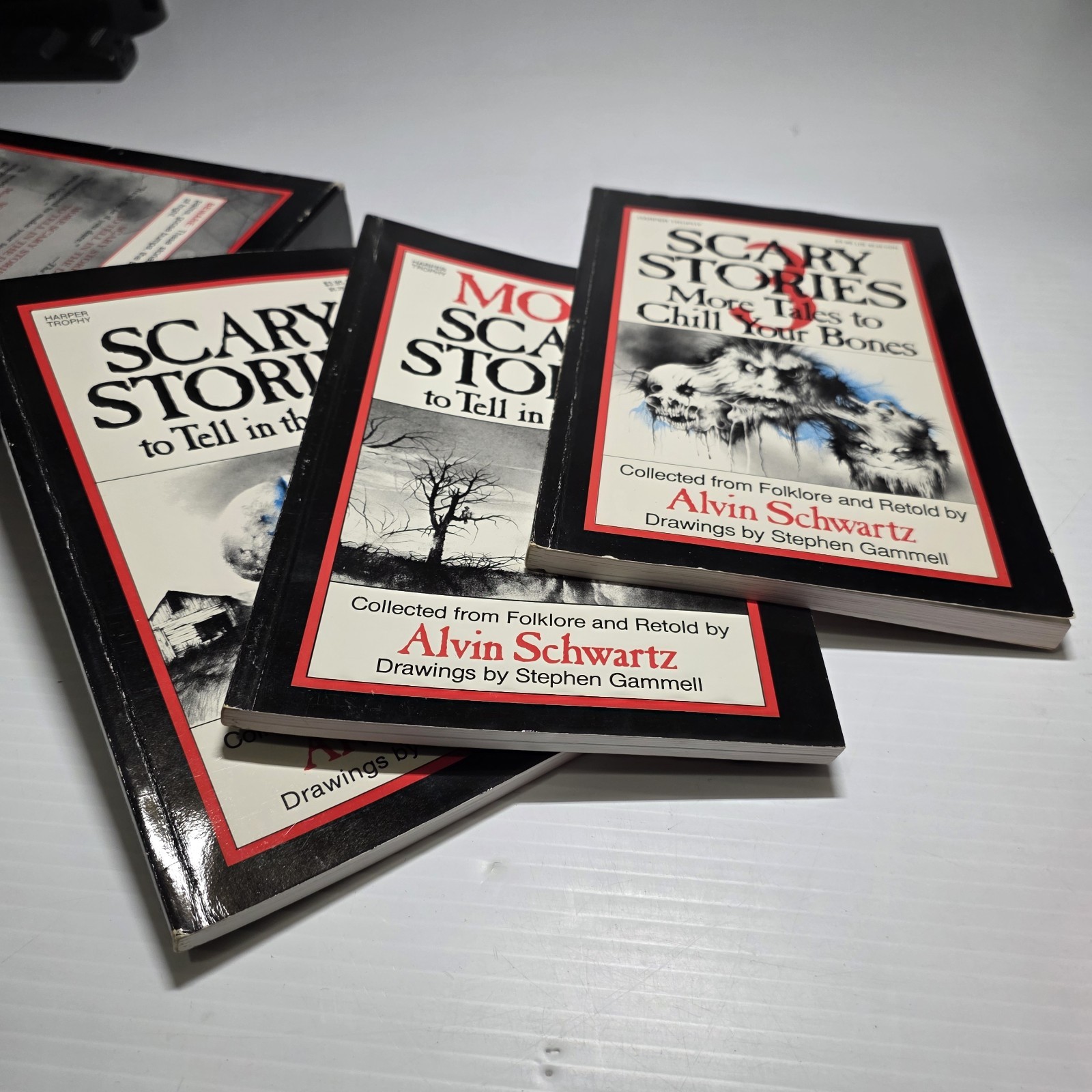 Scary Stories Boxed Set by Alvin Schwartz 3 Book Set Vintage Horror Illustrated