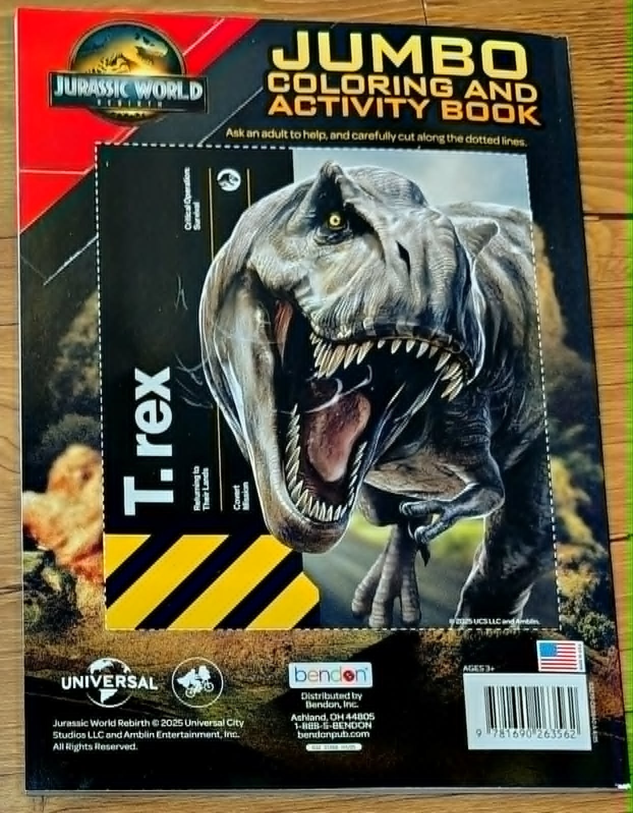 Jurassic World Jumbo Coloring & Activity Dinosaur Book Dinosaurs To Color T-Rex