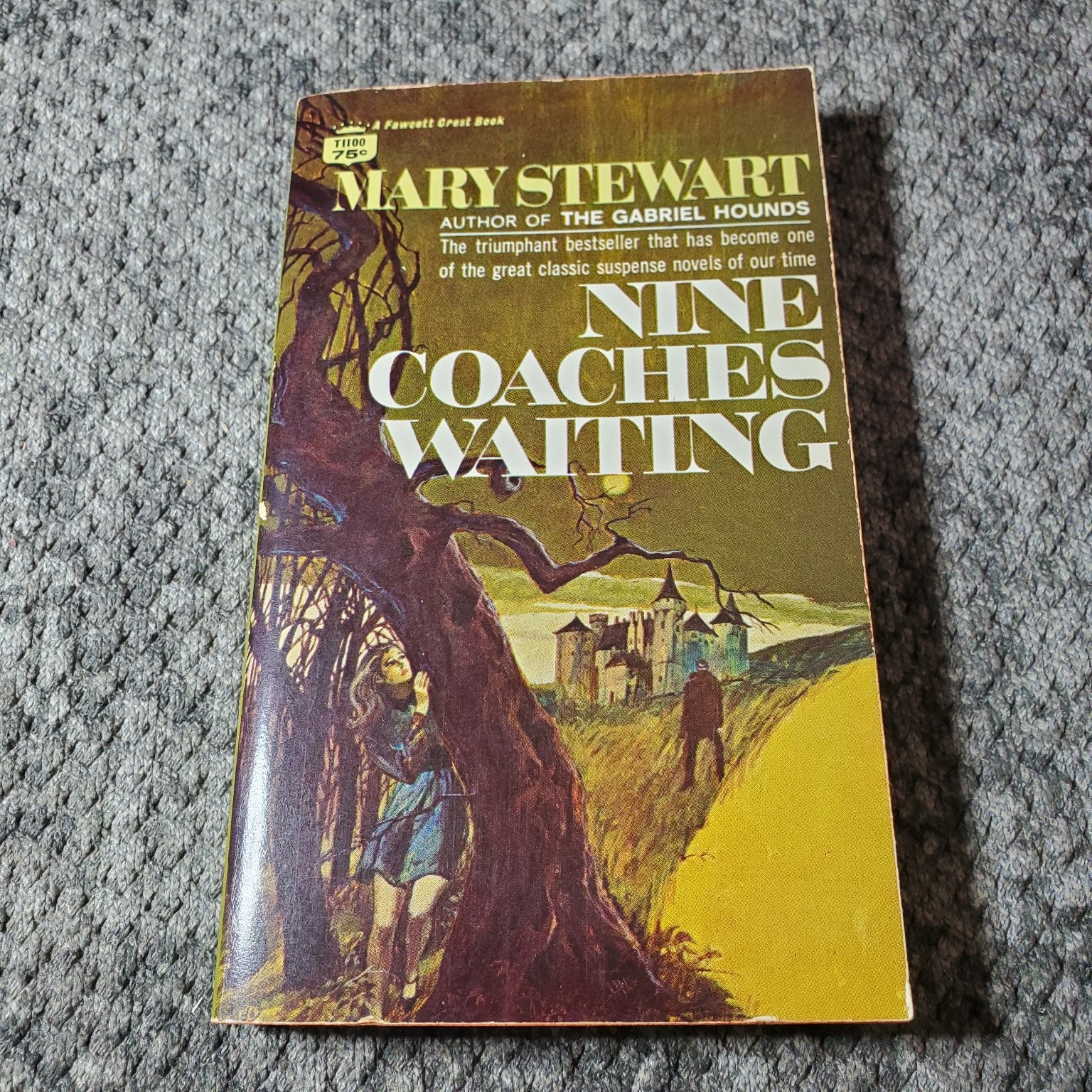 Nine Coaches Waiting Mary Stewart 1969 Reprint Suspense Gothic Romance Fawcett