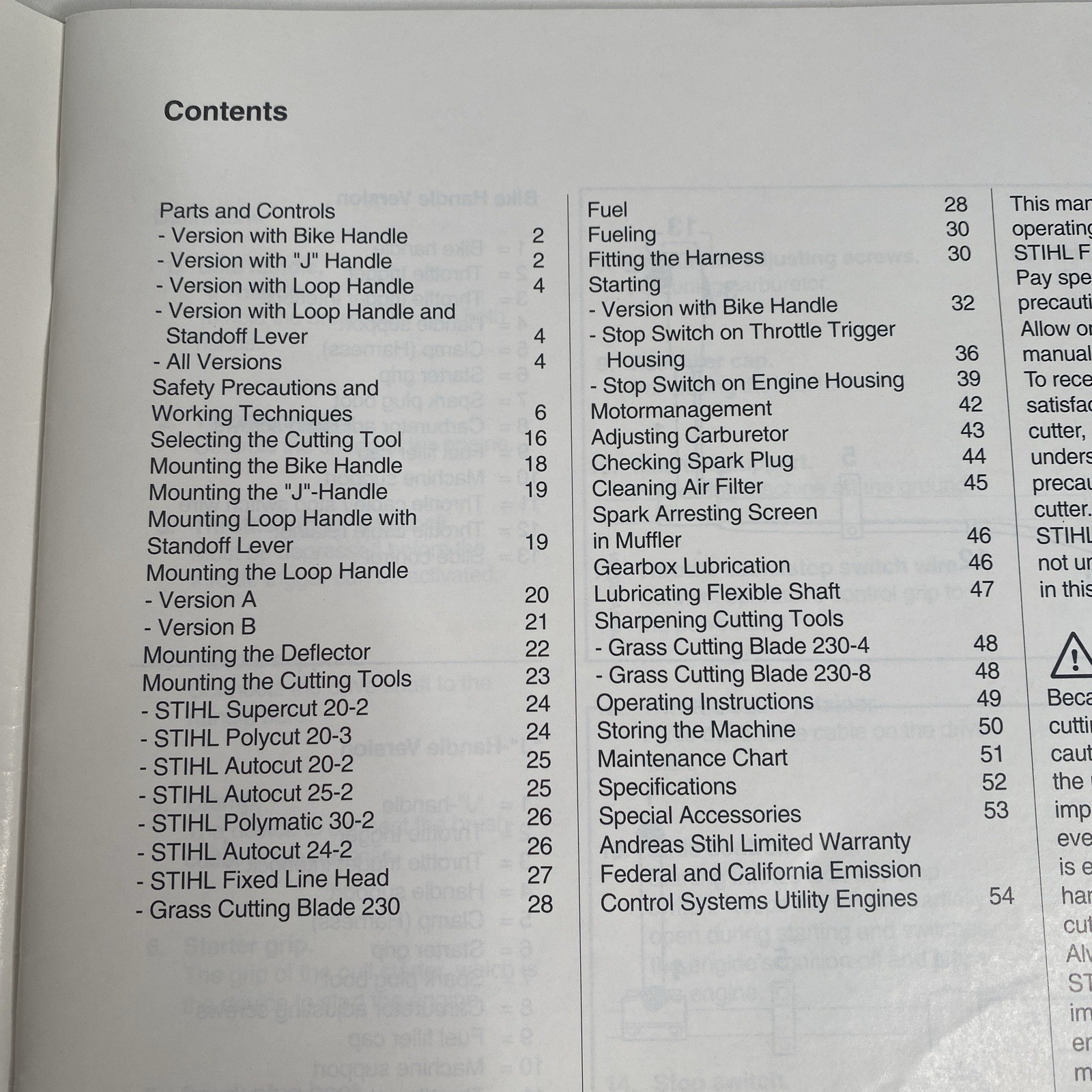 Stihl FS44 Weedeater Instruction Owner’s Manual Weed Eater Trimmer 55 Pages