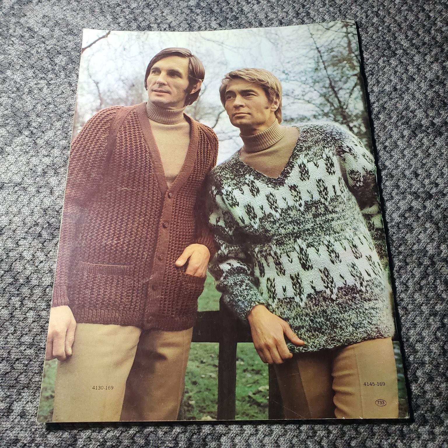 Bernat Men Book No.169 1970 Knitting Crochet Patterns Vintage