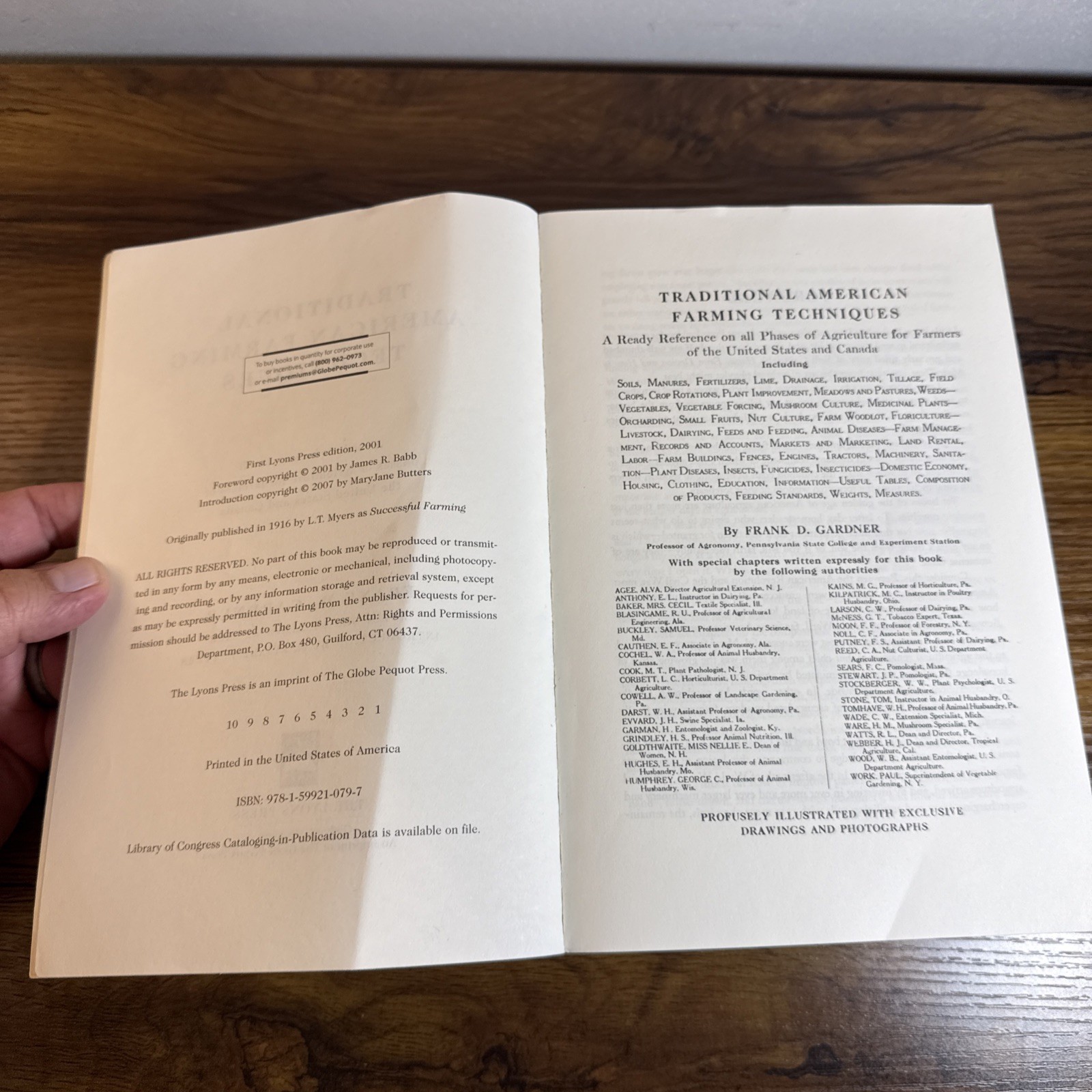 Traditional American Farming Techniques by Frank D. Gardner (2007, Perfect)