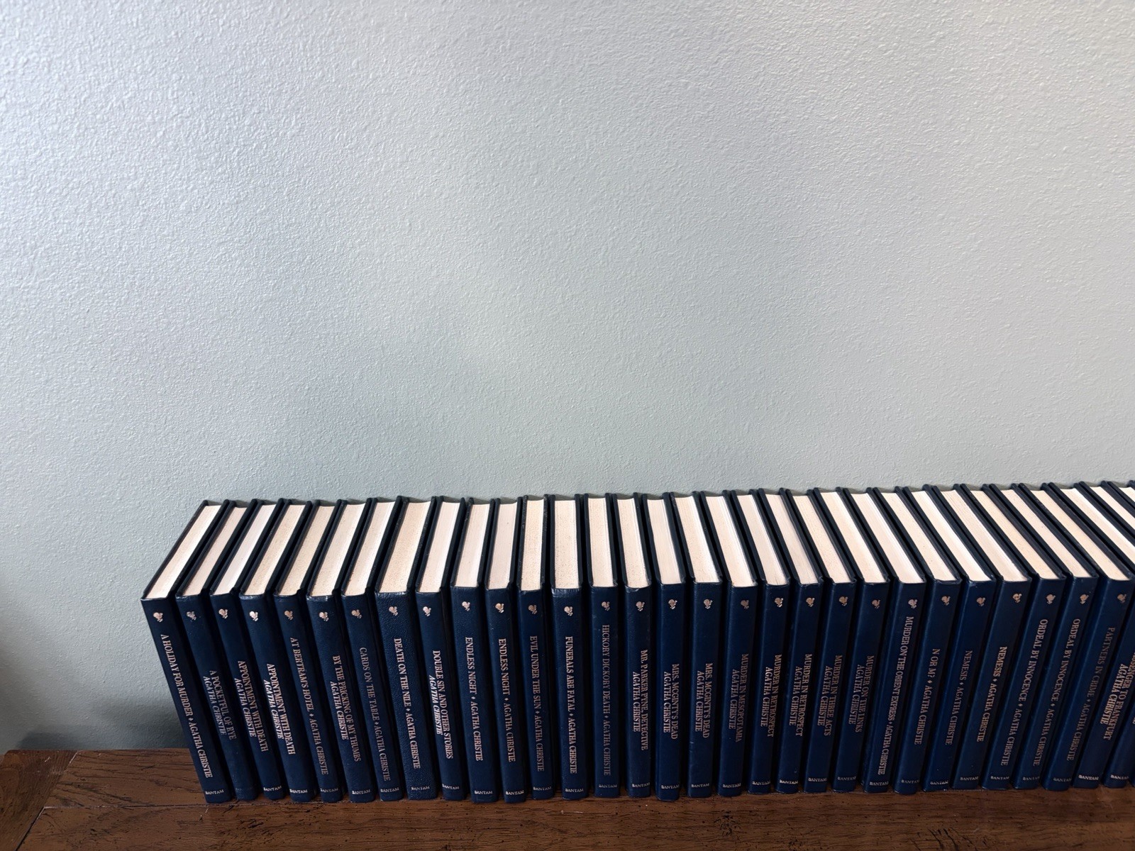 Vintage Agatha Christie Bantam Leatherette Mysteries Most Like New VG+ 73 Titles