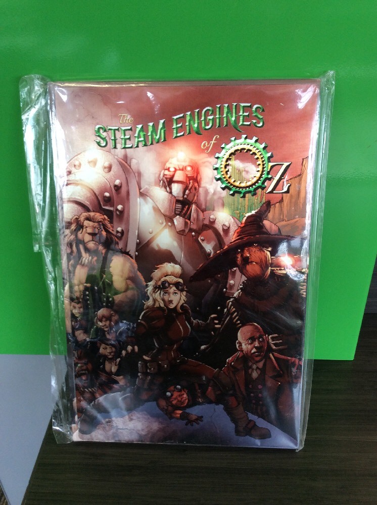 SDCC 18 Exclusive STEAM ENGINES OF OZ HARDCOVER Erik Hendrix Signed Metal Print