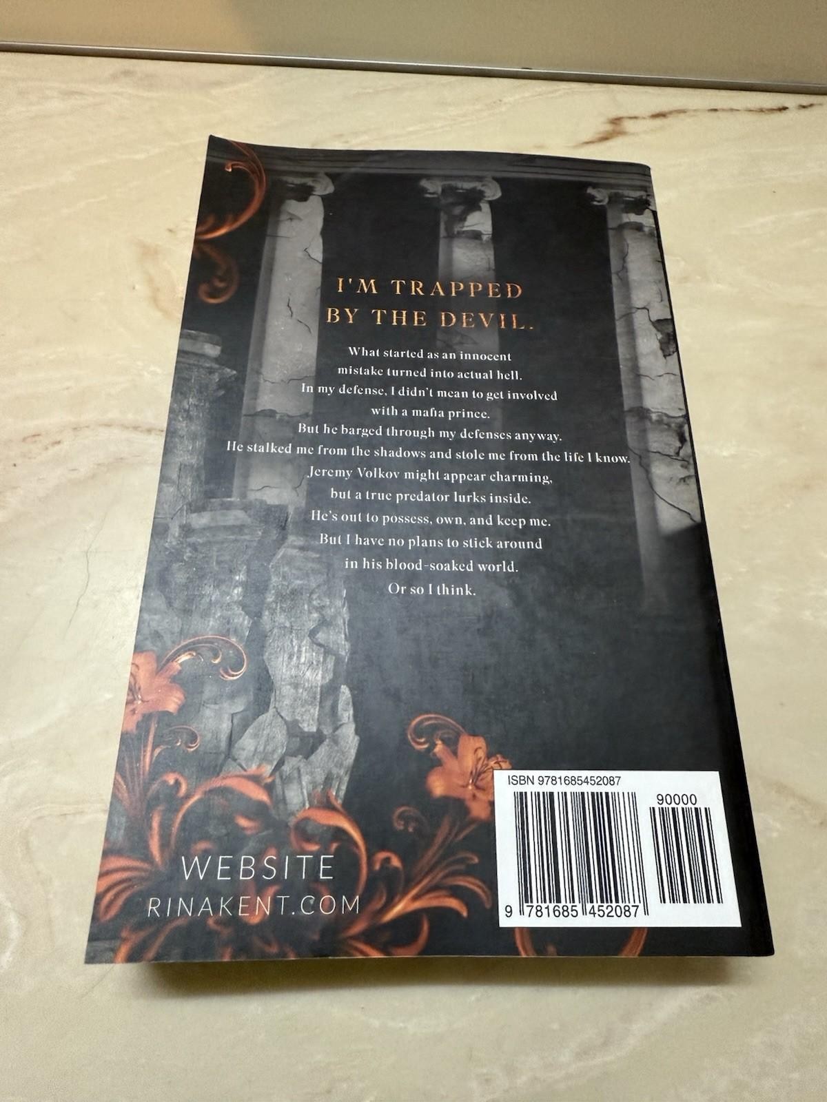 Rina Kent Rare God Of Wrath Paperback Black White Pages