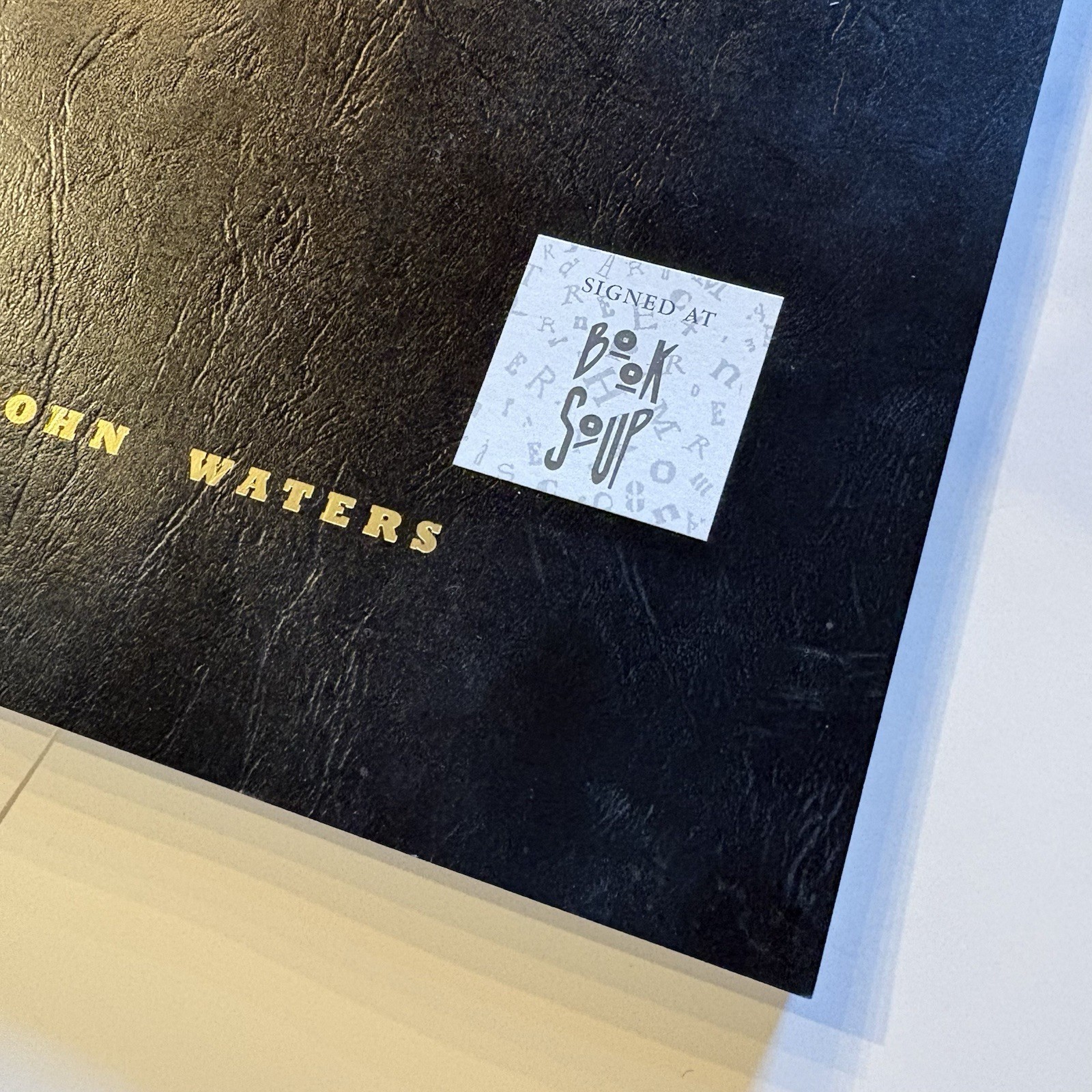 Signed John Waters Unwatchable Autographed Book Leather Cover Photography Movie