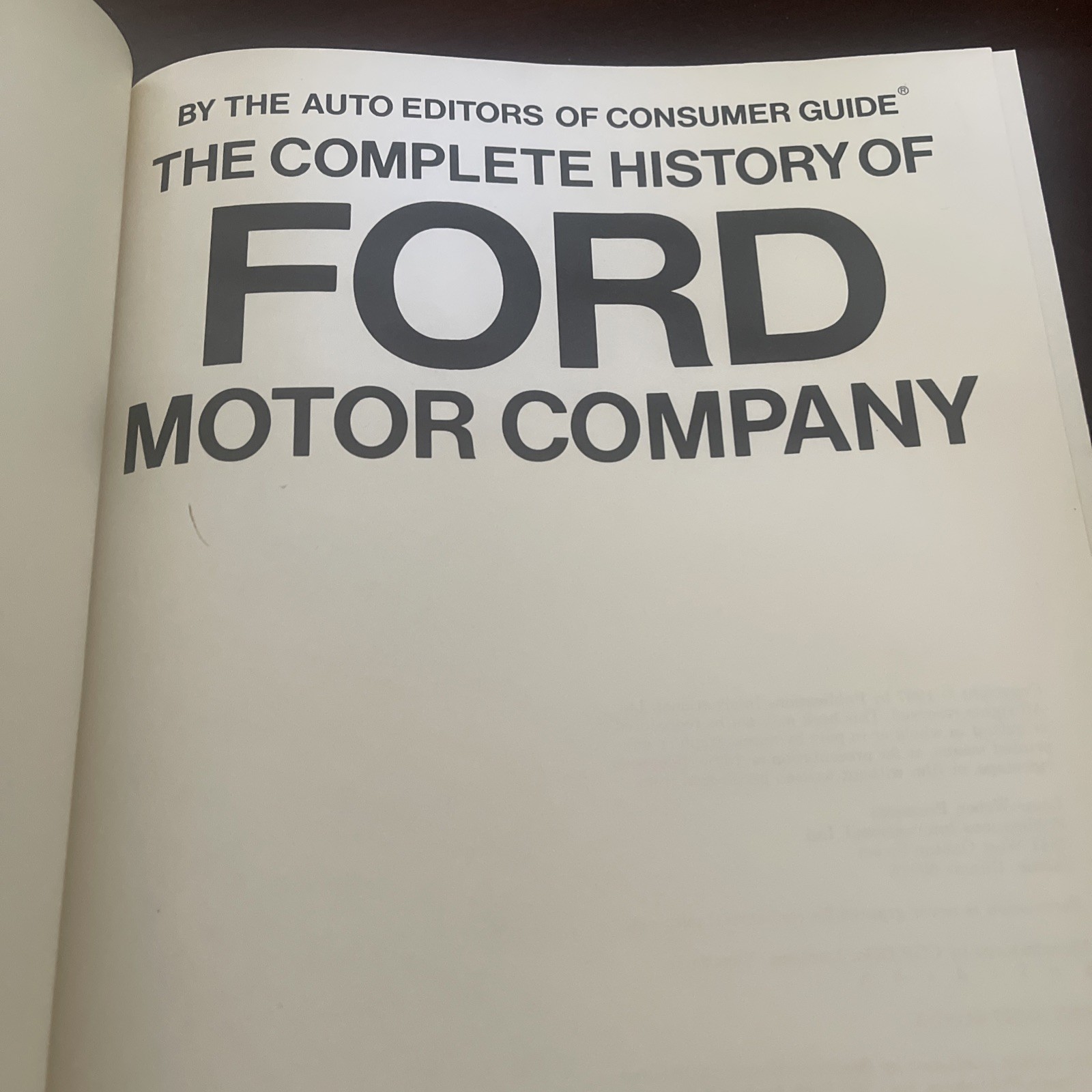 Lot Of 4 Ford Motor Company Books – For Auto Collectors & Historians