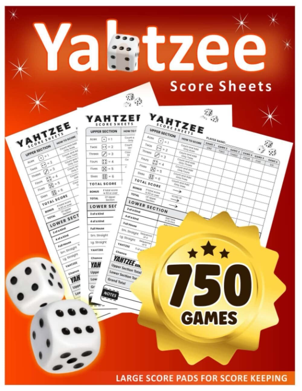 Score Pads: Large Print Score Book with Size 8.5 x 11 inches for…
