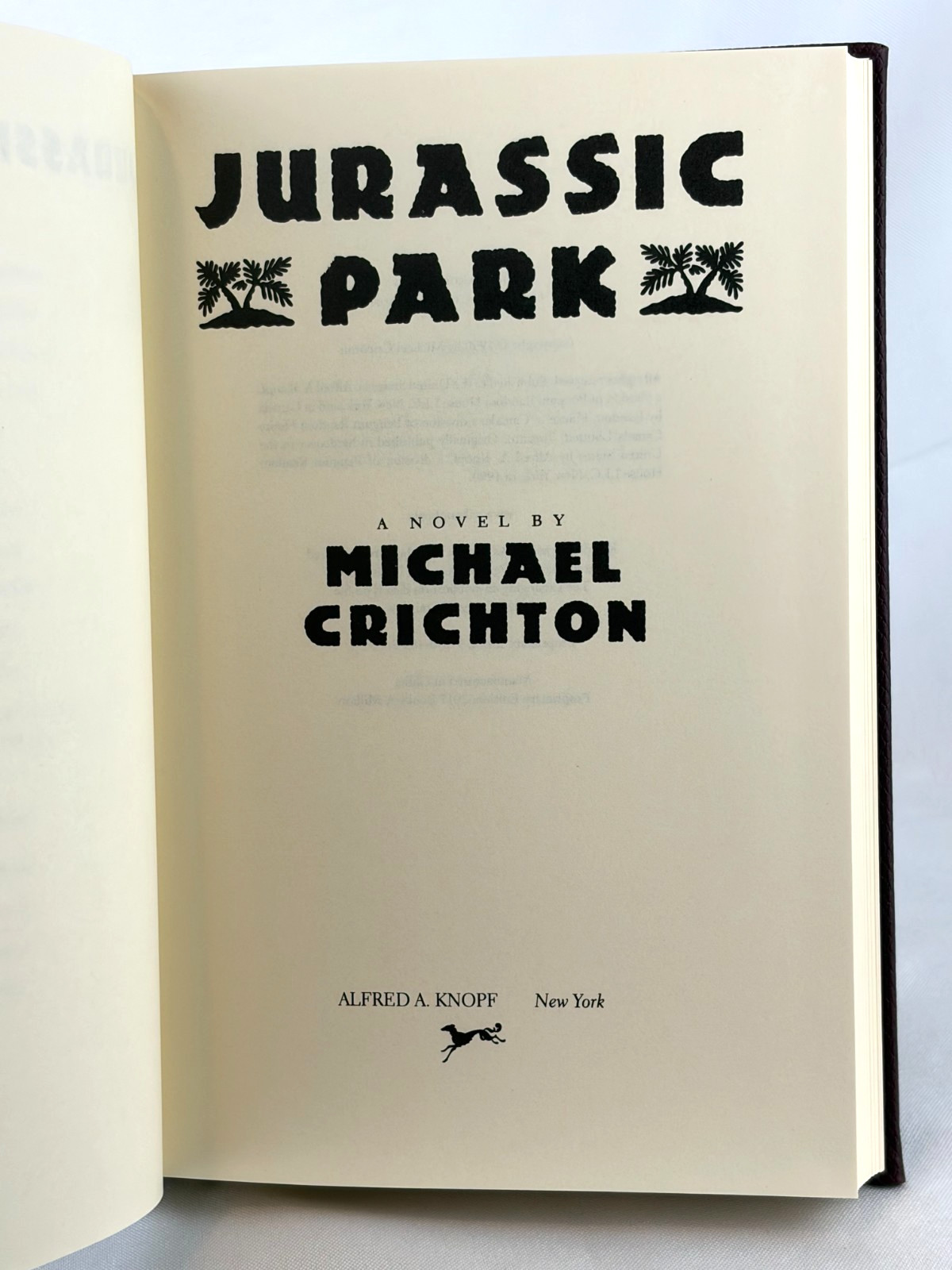 JURASSIC PARK by Michael Crichton Deluxe Collectible Leather Bound Hardcover NEW
