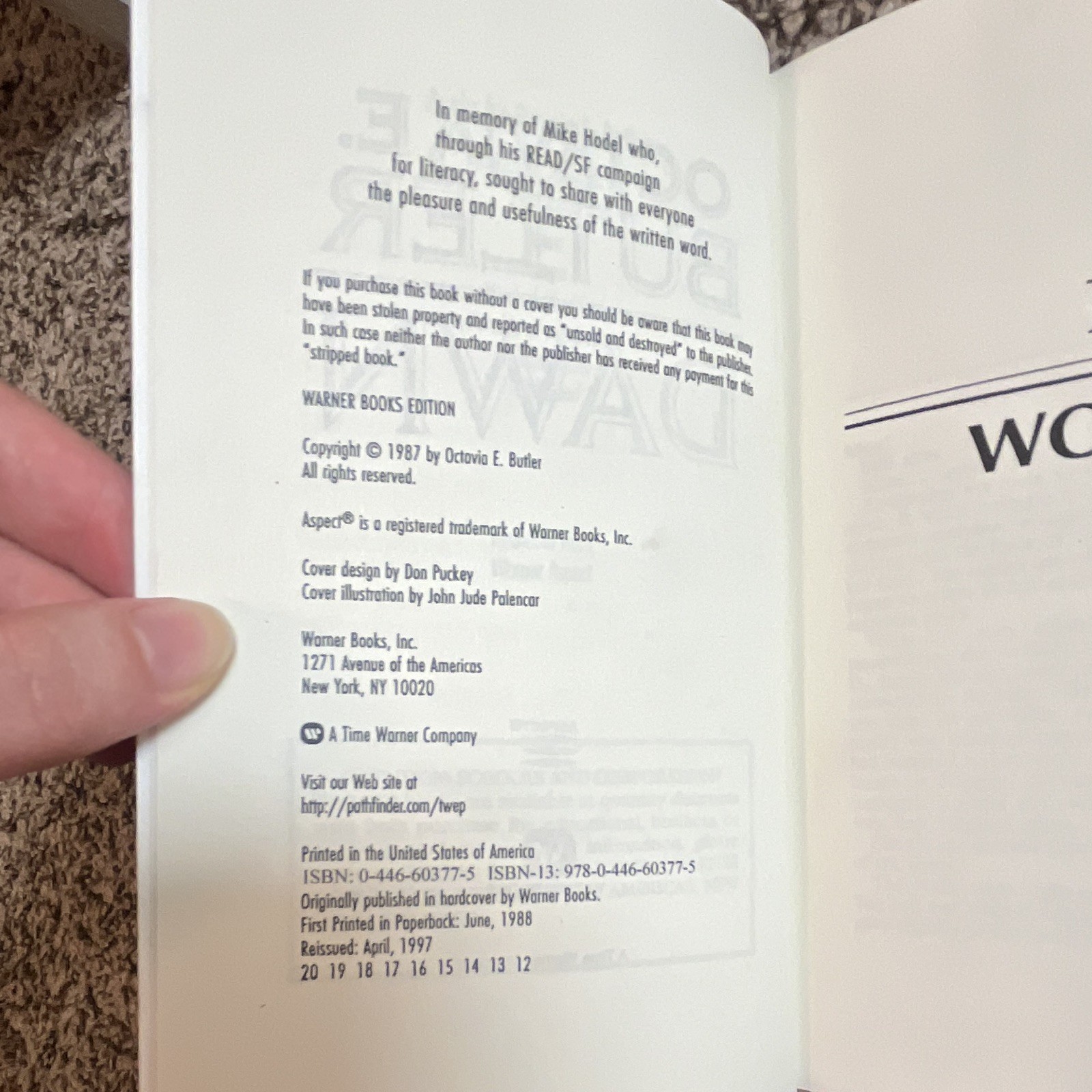 Octavia E. Butler – Dawn (Lilith’s Brood #1) Mass Market 1997 Grand Central