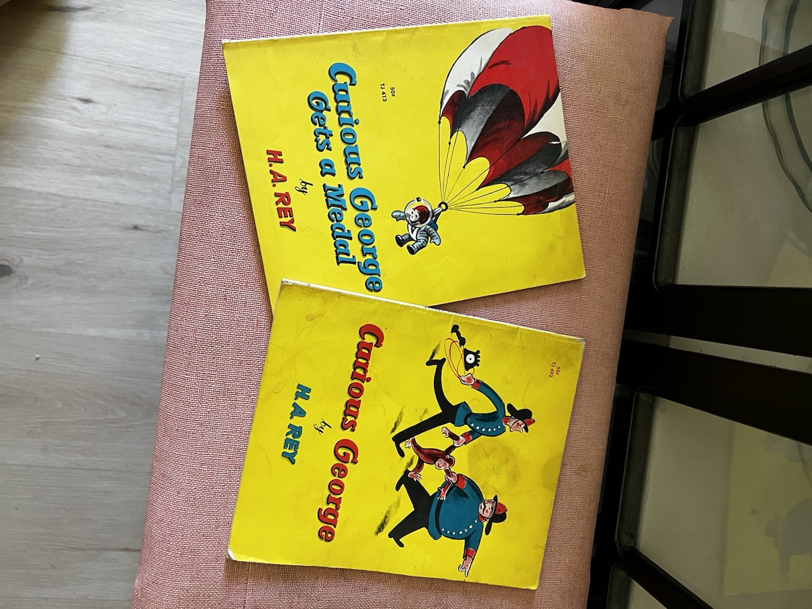 Lot of 6 Vintage Hardcover Illustrated Children’s Books, Curious George, Oz