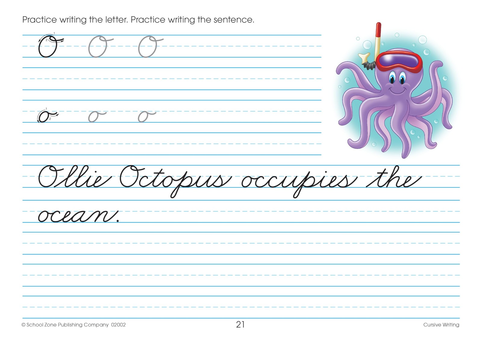 School Zone Cursive Writing Workbook: 32 Pages,