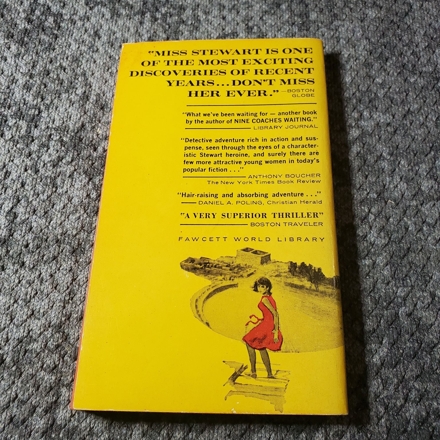 Nine Coaches Waiting Mary Stewart 1969 Reprint Suspense Gothic Romance Fawcett