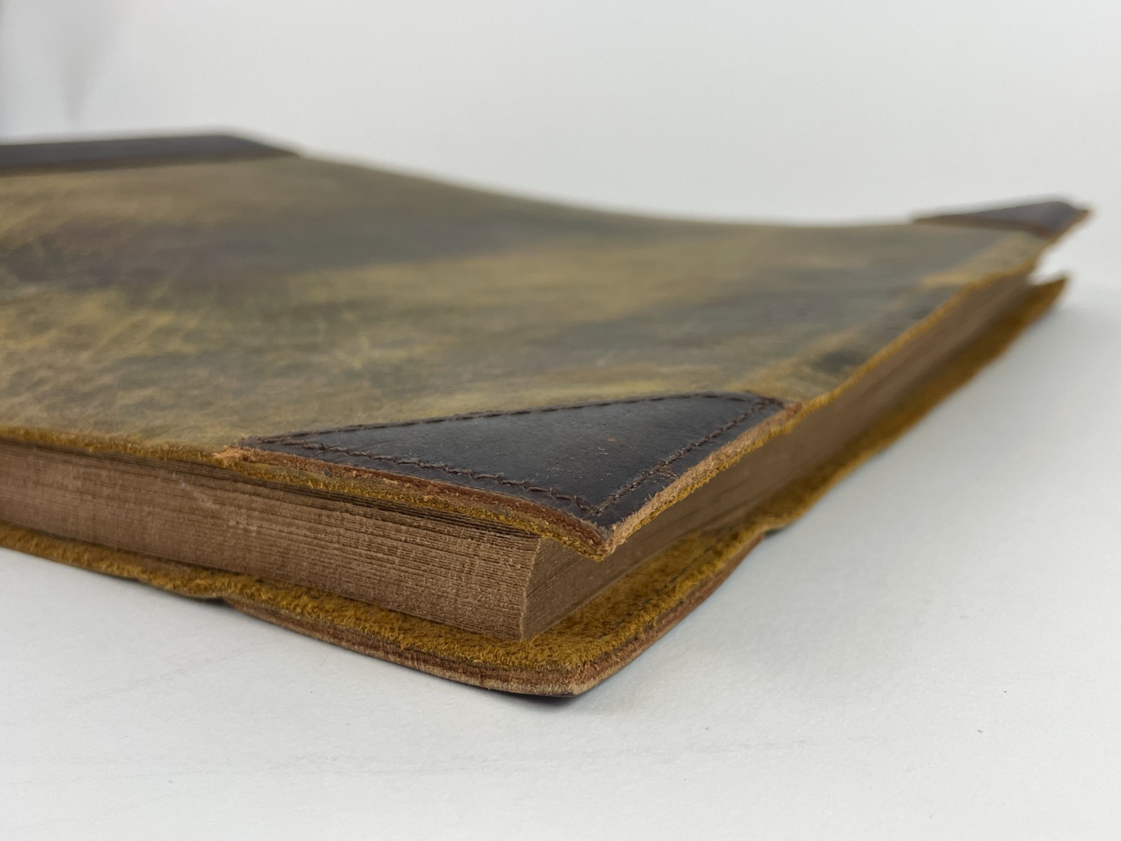 Leather sketchbook rugged *15 x 12 inches* large format heavy paper unmarked