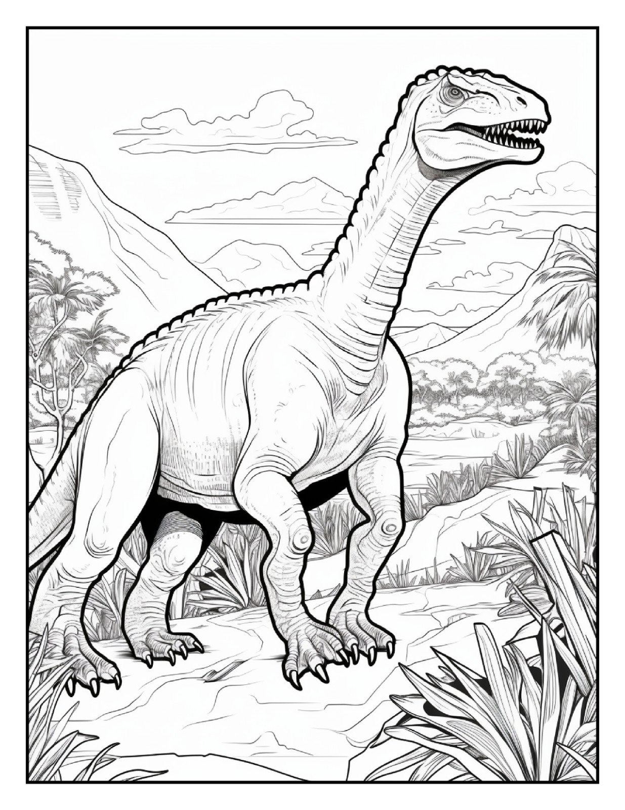 “Cute Dinosaur Coloring Book – Perfect Gift for Kids Who Love Dinosaurs”