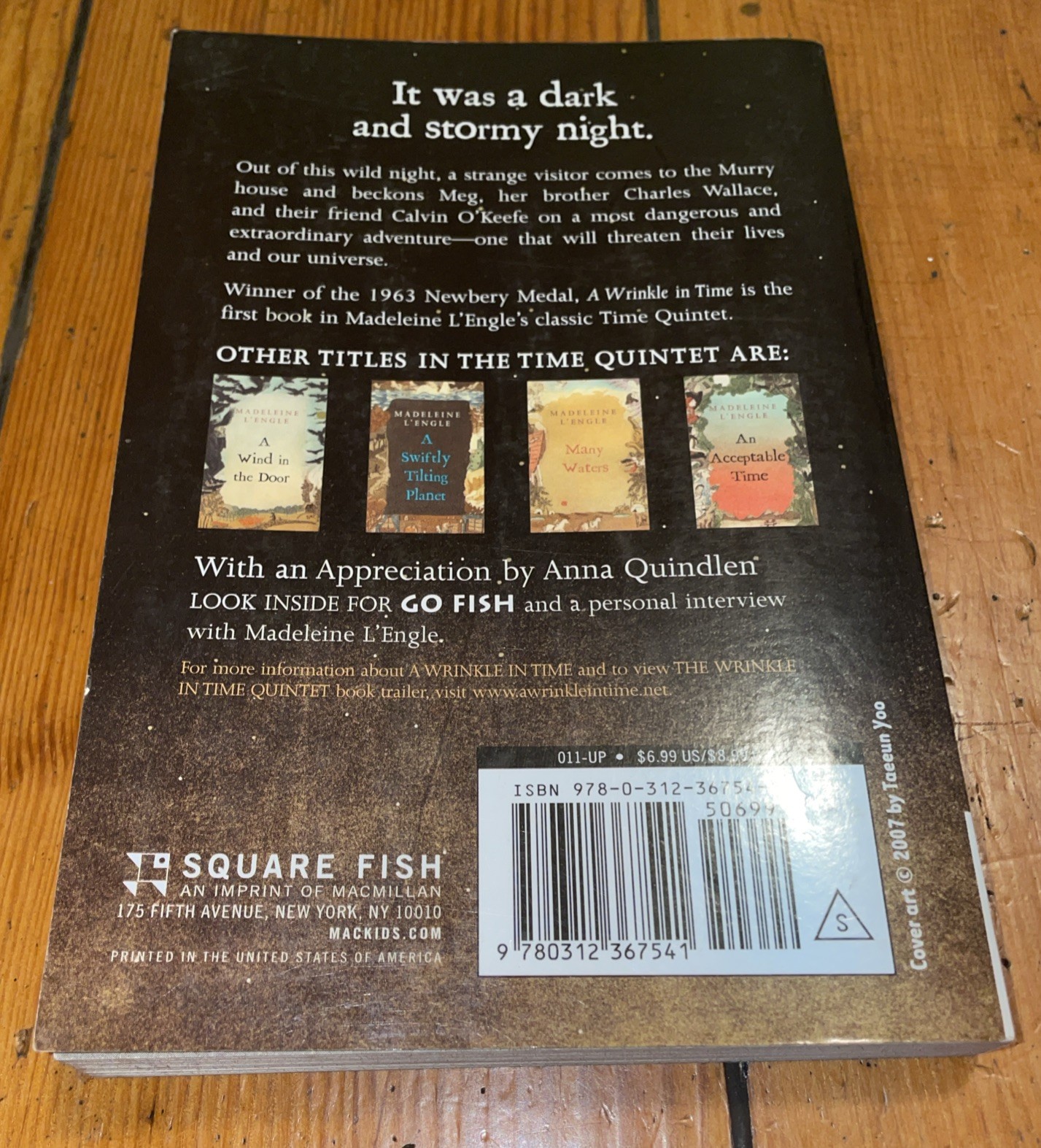 A Wrinkle In Time by Madaleine L’Engle (2007 Square Fish Trade Paperback)