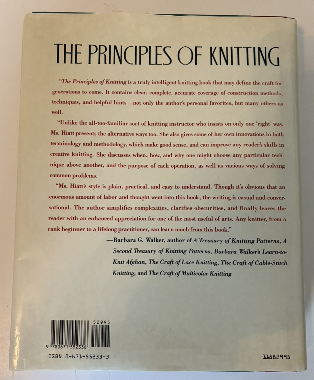The Principles of Knitting: Methods and Techniques of Hand Knitting