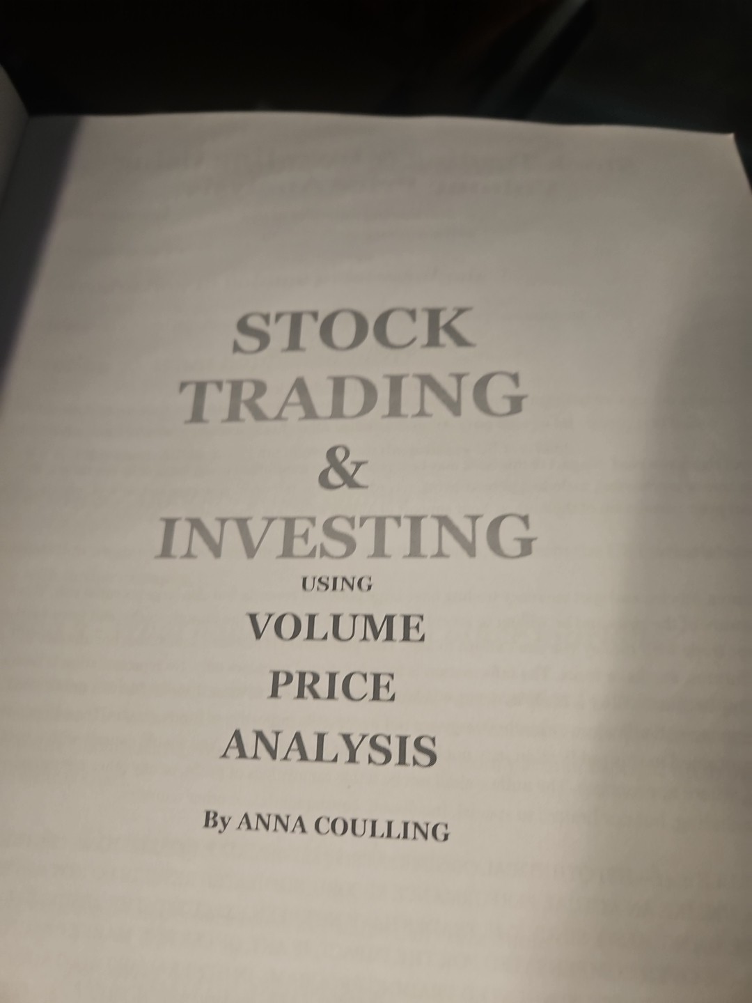 Stock Trading Investing Using Volume Price Analysis A Coulling Softcover VG J1