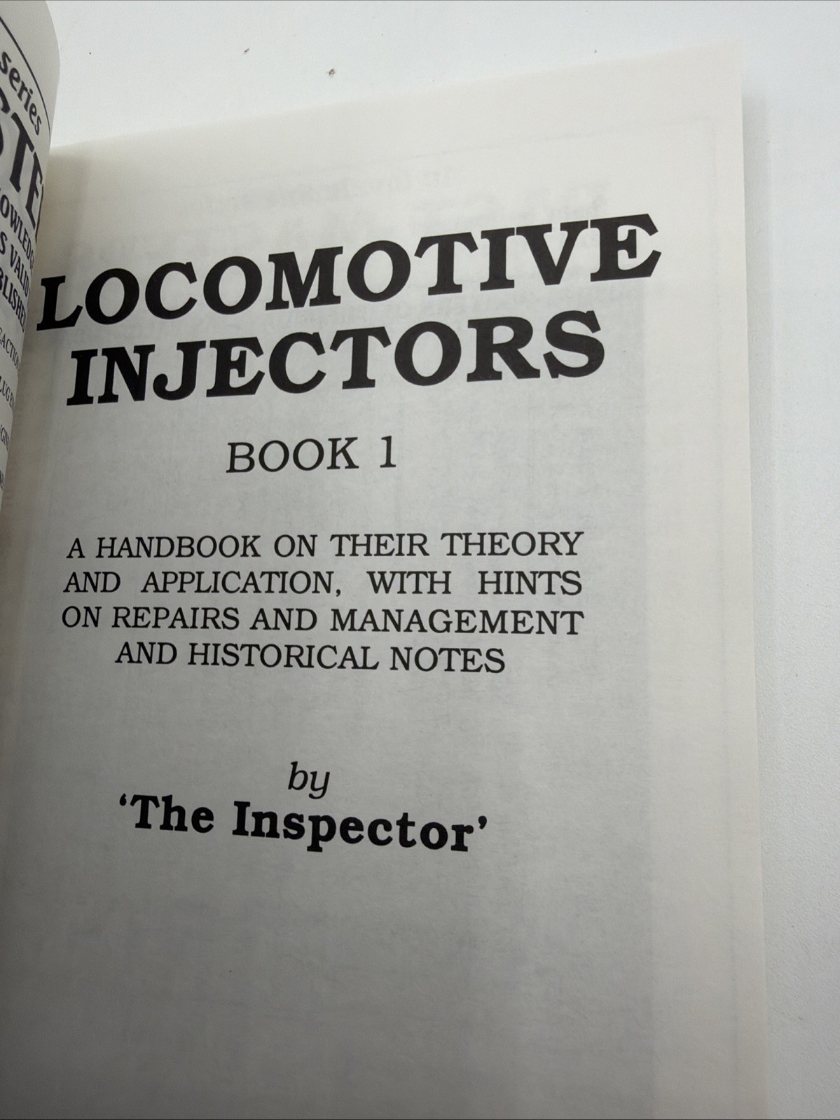 Locomotive Injectors The Inspector Paperback 76 Pages 1994 J W Harding PB