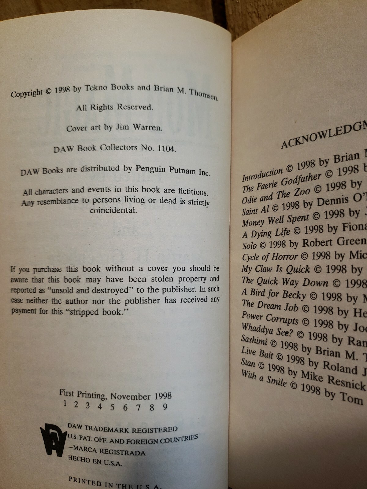 Mob Magic by Jody L. Nye, P. N. Elrod and Mike Resnick (1998, Mass Market)