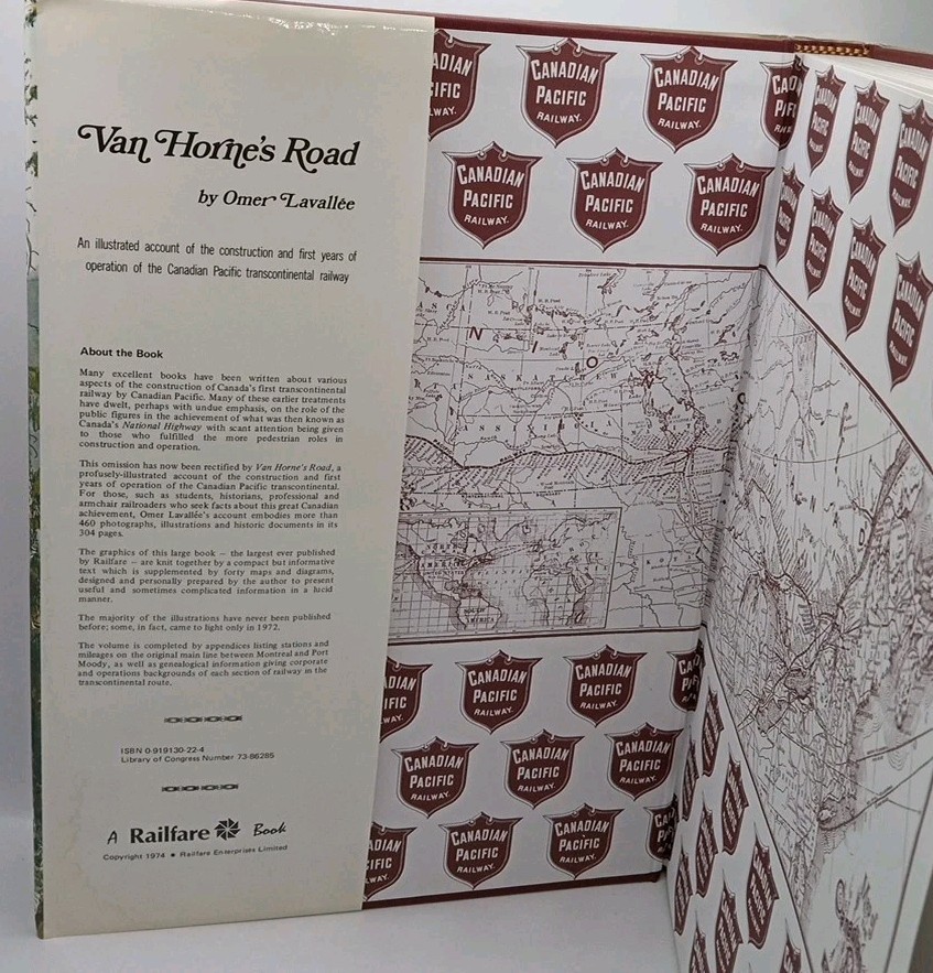 Van Horne’s Road Omer Lavallee HC DJ Canadian Pacific Railway History Railfare