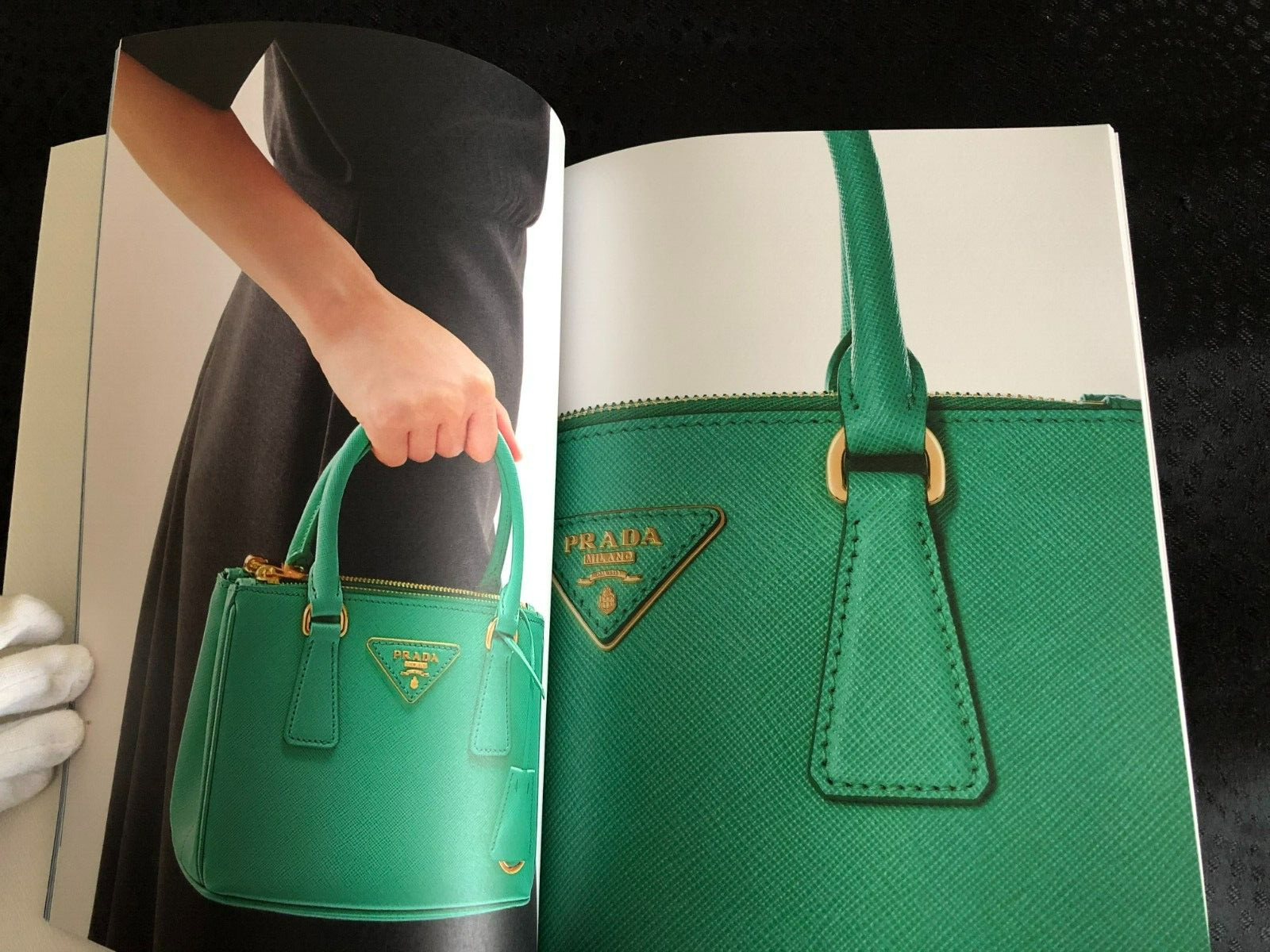 Prada The Galleria Bag Look Book English Version 11.75 in H x 8.5 in W
