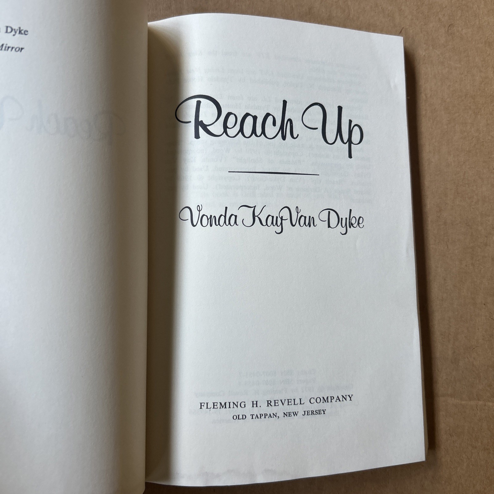 Reach Up By Vonda Kay Van Dyke Author Of “That Girl In Your Mirror”