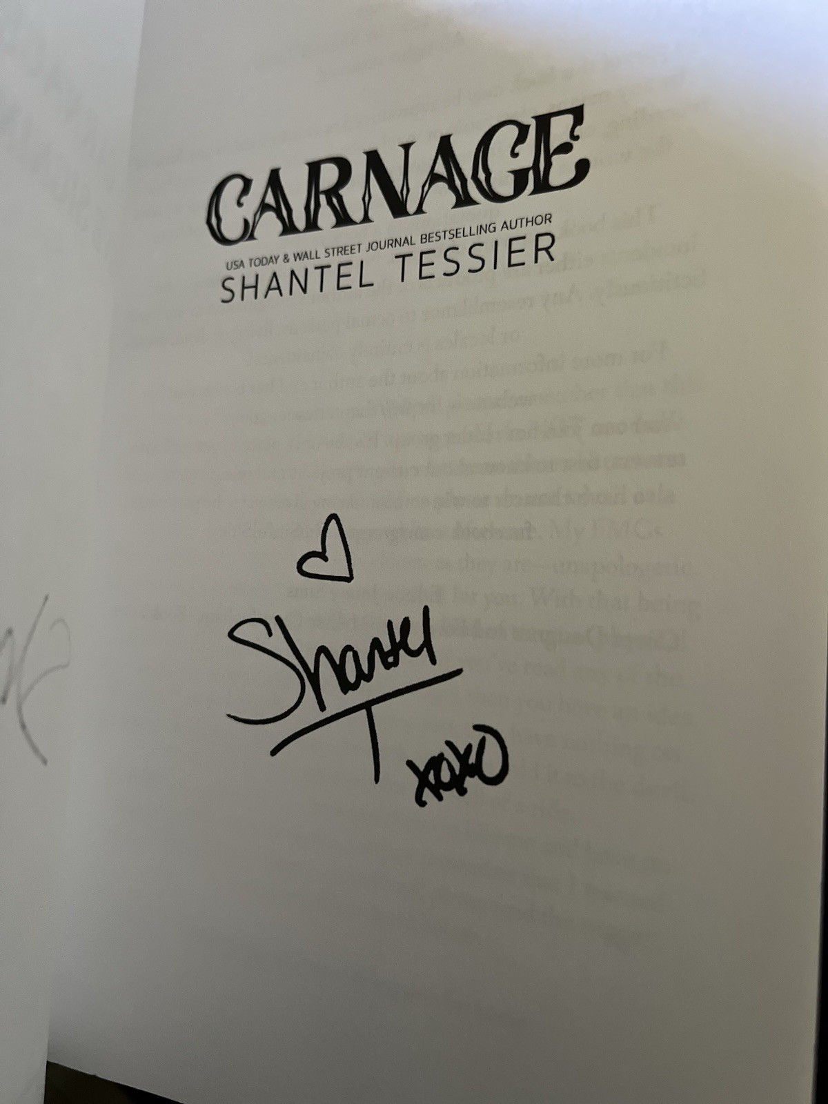 Shantel Tessier Carnage Exclusive Signing Edition
