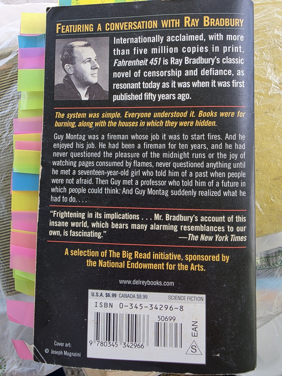 Ray Bradbury Fahrenheit 451 Mass Market Paperback 1987 Random House