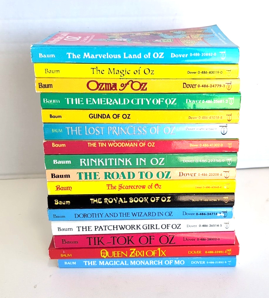 LOT of 16 WIZARD OF OZ Books by Frank Baum/John Neill – Dover Editions PBs – VG