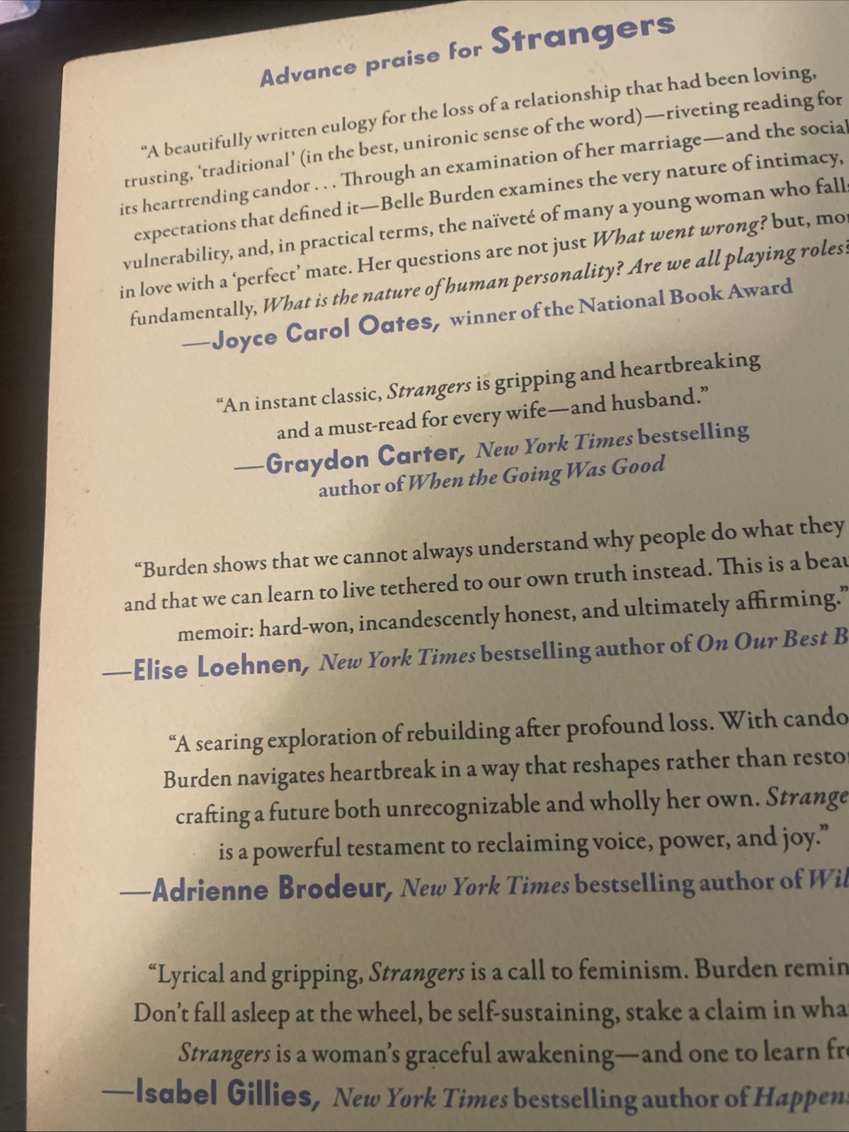 Strangers : A Memoir of Marriage by Belle Burden (2026, Hardcover)