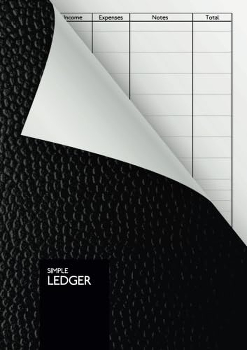 Simple Ledger: Cash Book | 110 Pages | DIN A5 | Simple Income Expense Book | Bl