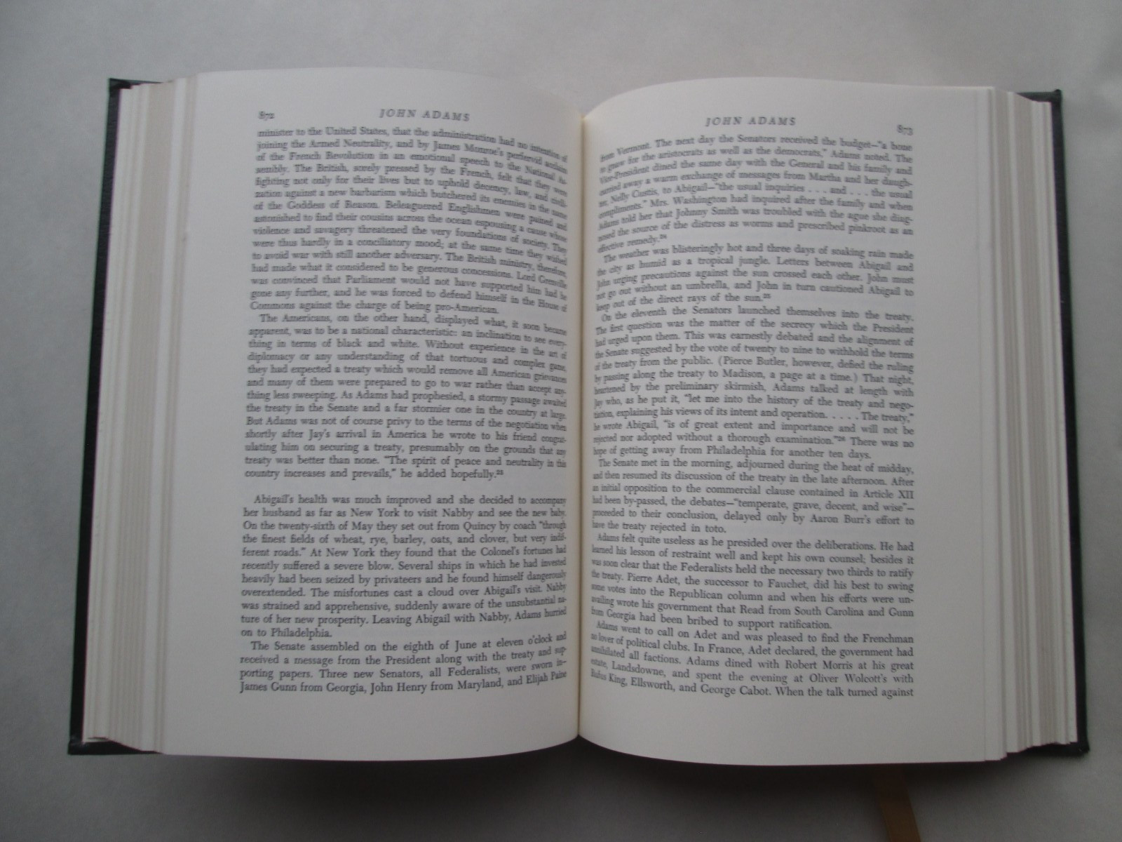 JOHN ADAMS 1784-1826 Volume 2 by Page Smith THE EASTON PRESS Leather Hardcover