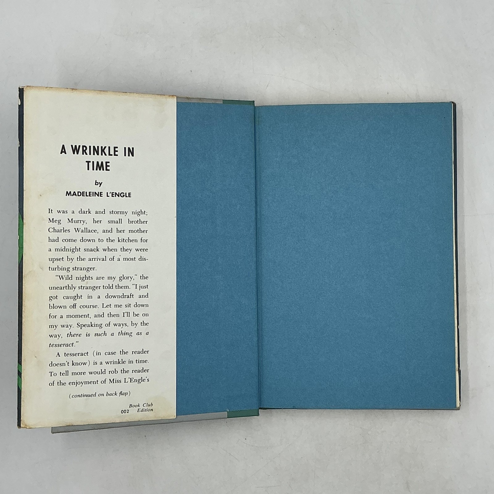 A WRINKLE IN TIME Madeleine L’Engle 1962 1st Ed HC DJ Vintage Blue BCE