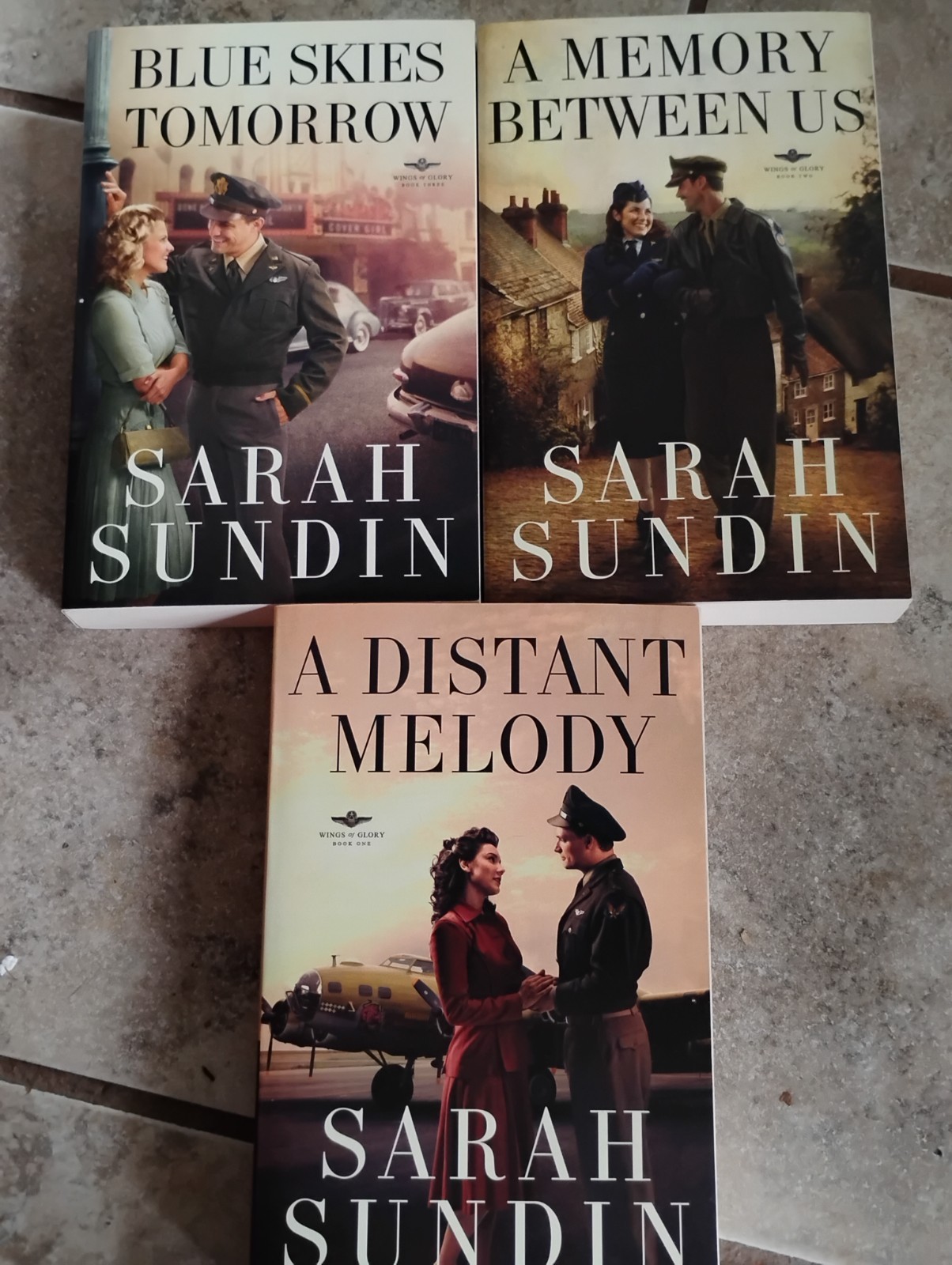Lot of 3 Complete WINGS OF GLORY Series Sarah Sundin Revell Trade Paperback