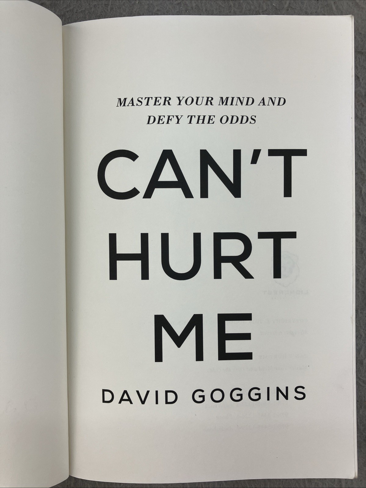 Cant Hurt Me Master Your Mind and Defy the Odds by David Goggins Paperback
