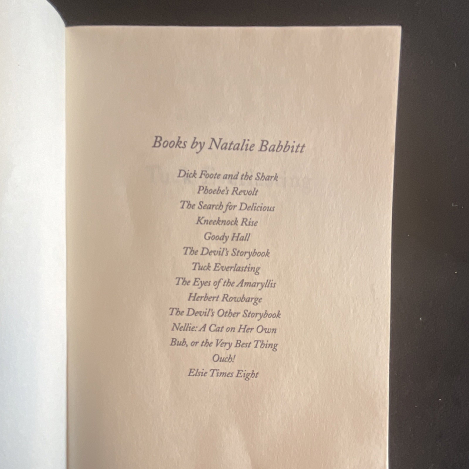 Square Fish Tuck Everlasting by Natalie Babbitt Paperback Immortality Family