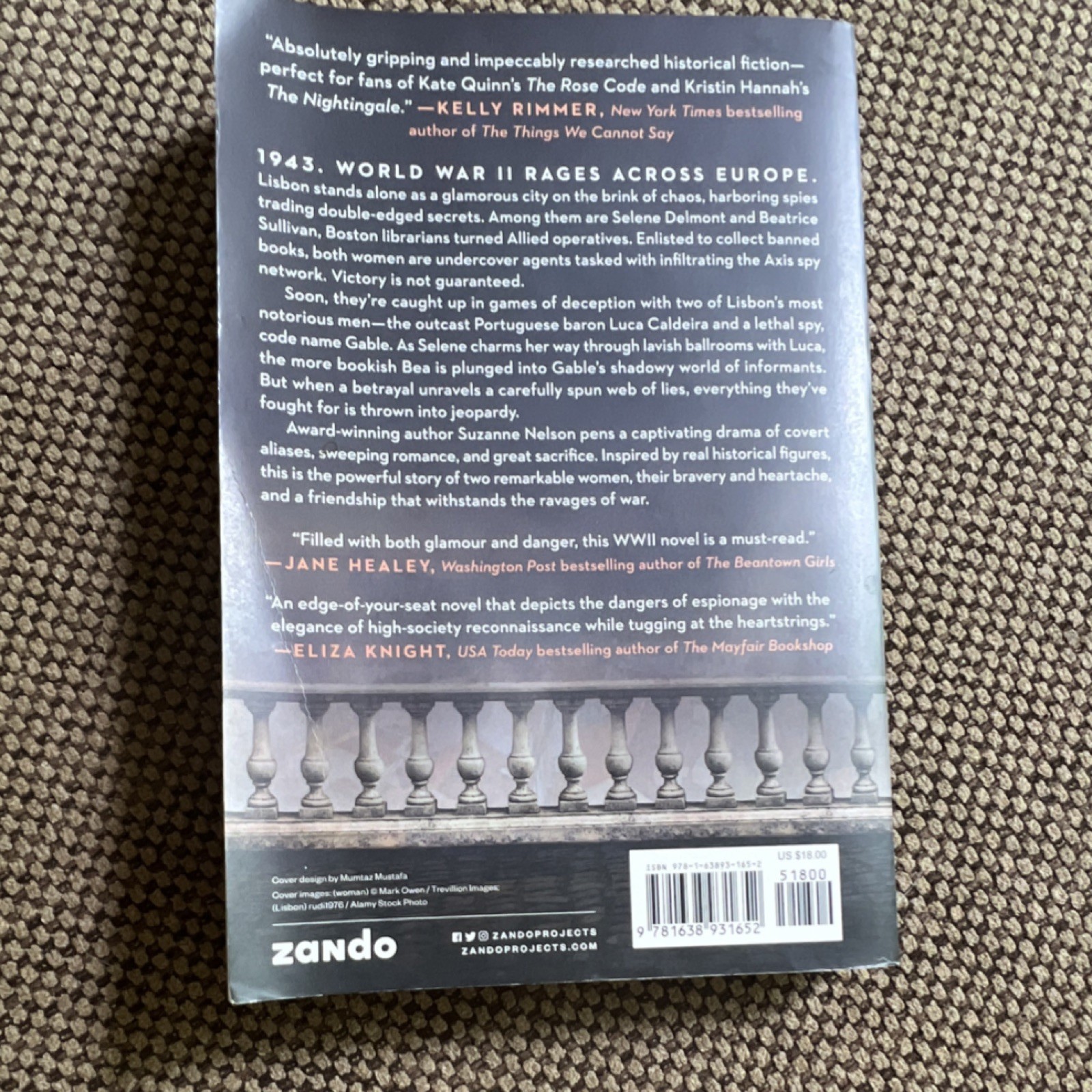 Suzanne Nelson Librarians of Lisbon WWII Espionage Zando Trade Paperback 2025