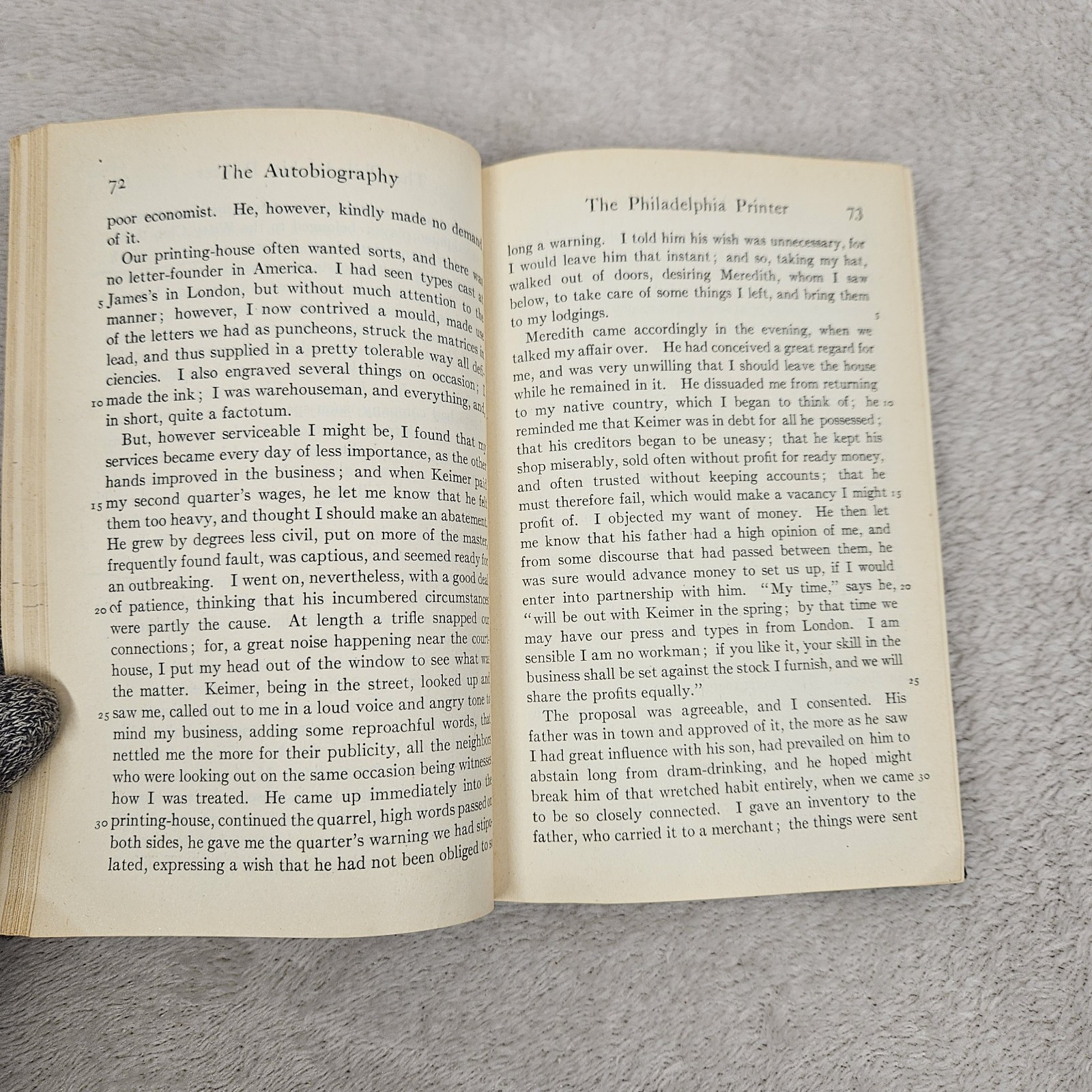 Autobiography Of Benjamin Franklin & Other Papers Set Of 2 Vintage Hardcover