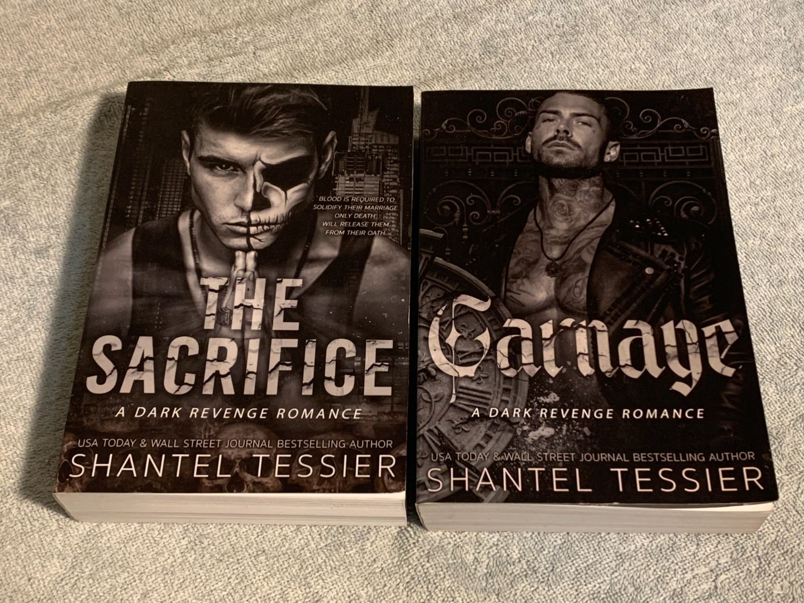 The Sacrifice and Carnage by Shantel Tessier (Lot of 2 Dark Revenge Romance PB)