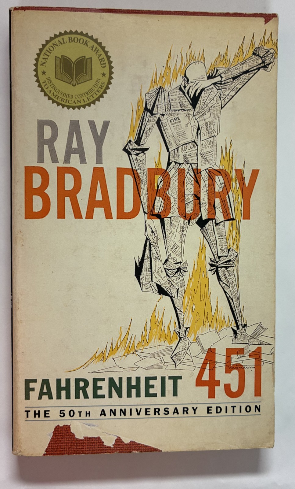 FAHRENHEIT 451. Ray Bradbury. 50th Anniversary Edition Pb. National Book Award.