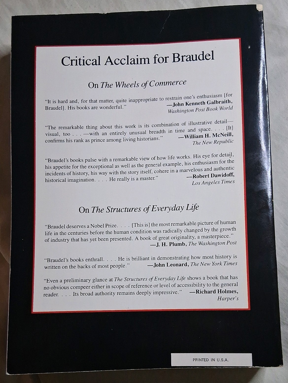 CIVILIZATION & CAPITALISM 15th-18th Century Vol 1-3 Fernand Braudel 1981-84 PB