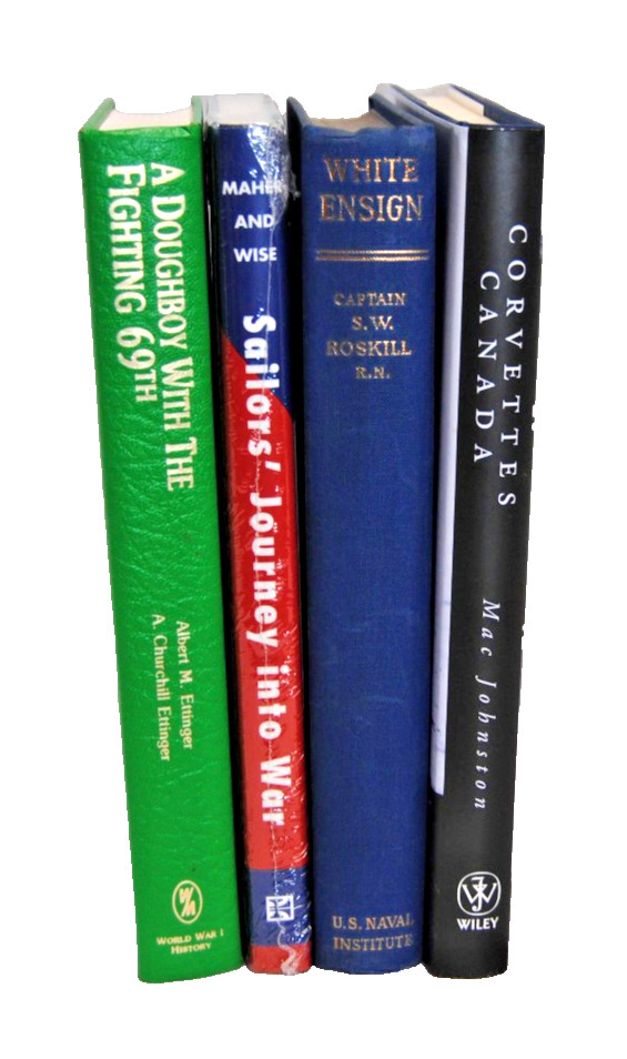 World War I & World War II Biographical Military Books Lot of 4 Assorted T2546