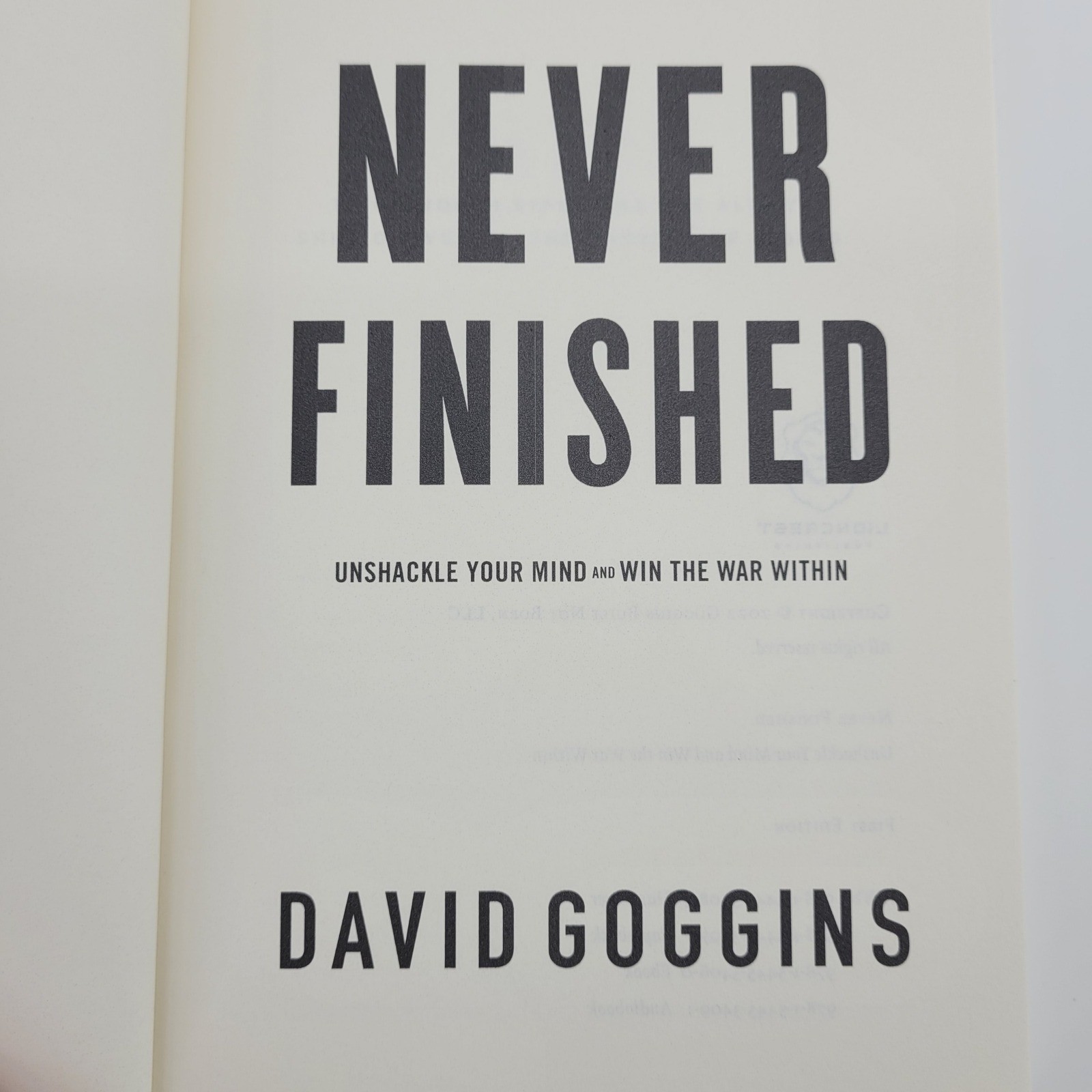 David Goggins Book Lot Can’t Hurt Me and Never Finished Paperback Set 1st Editio