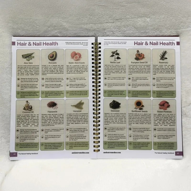 The Natural Healing Handbook, Spiral-Bound Guide for Herbal Remedies and Natural