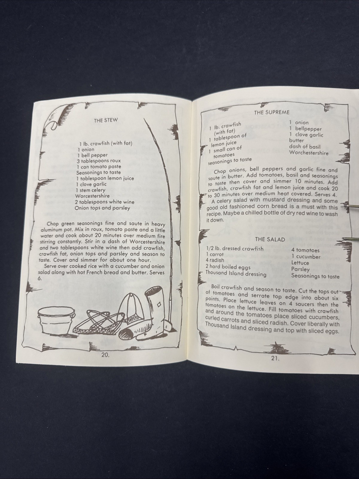 The Crawfish Cook Book by Dalmatian D, Dupre (1982 Paperback 32 Pages)