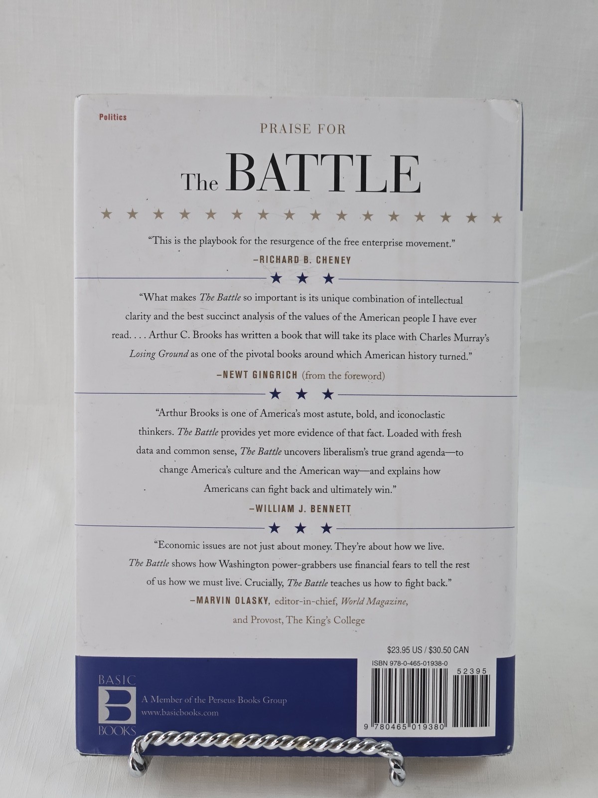 The Battle Arthur C. Brooks Signed Hardcover 2010 Politics Free Enterprise