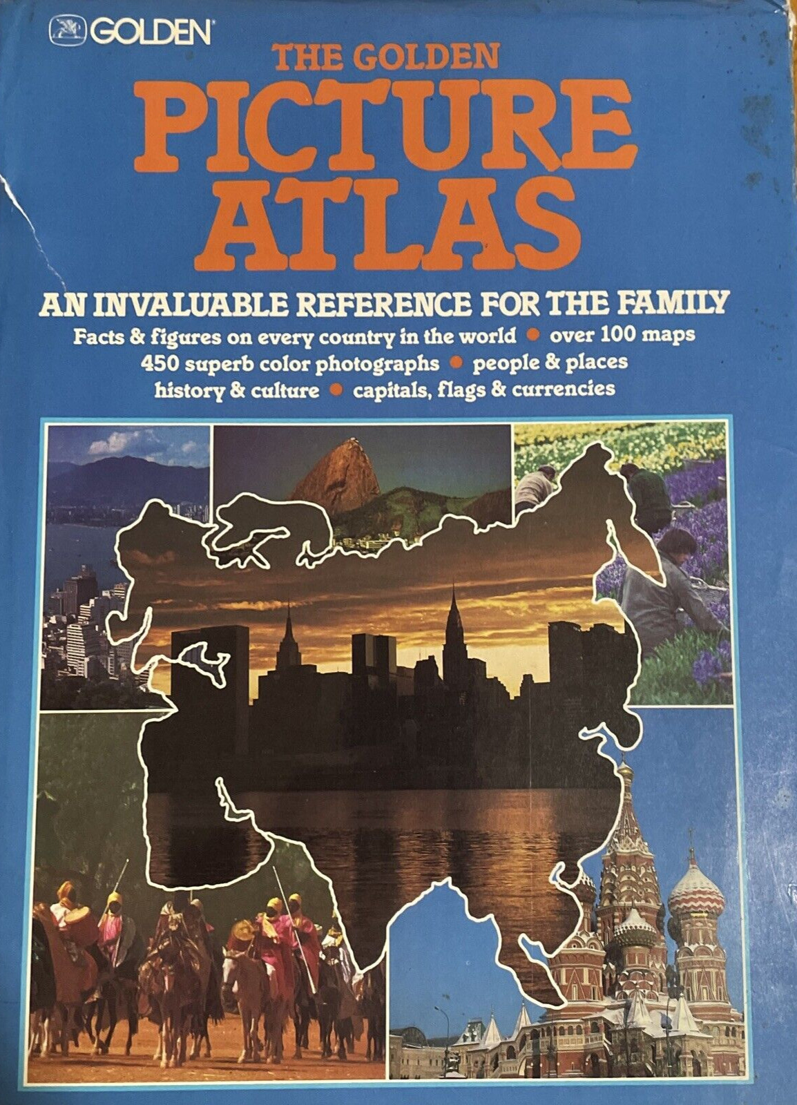 1983 Vintage The Golden Picture Atlas Hardcover 272 Pages